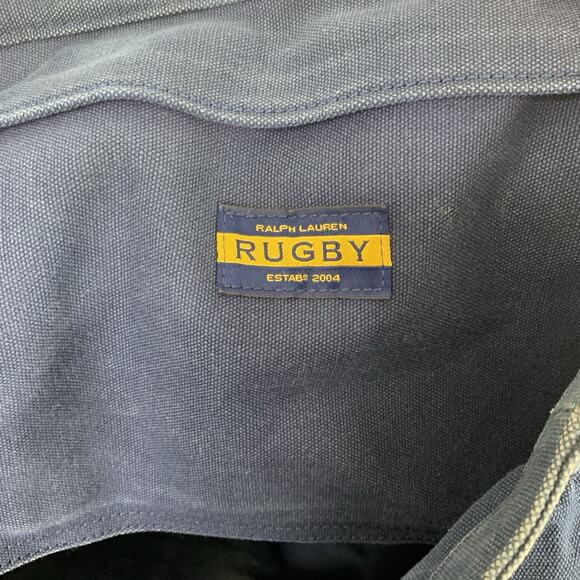 Vintage POLO Ralph Lauren Rugby PERSEVERANTIA DUCK CANVAS Shoulder Tote Bag - Picture 10 of 11